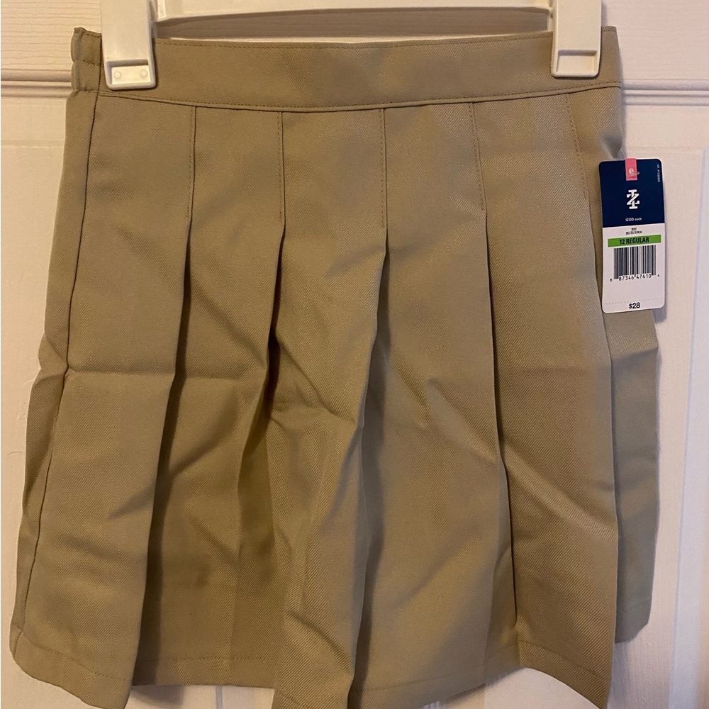 Izod Kids Pleated Skirt - Tan